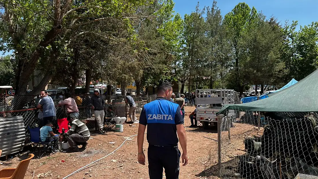 Gölbaşı'nda Zabıta ekipleri hayvan pazarında denetimlerini sürdürüyor