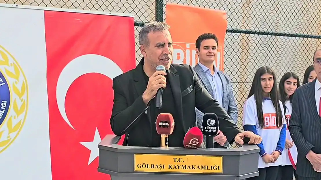 Haluk Levent Gölbaşı'nda basketbol sahası açılışında konuştu