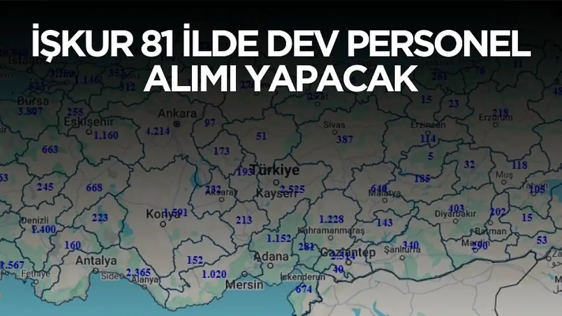 İŞKUR Türkiye geneli 70 binden fazla personel alımı yapacak! İller kadrolar şartlar belli oldu