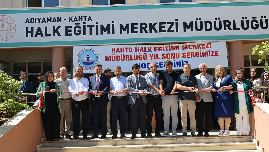 Kahta İlçe Halk Eğitim Merkezi kursiyerlerinden yıl sonu sergisi
