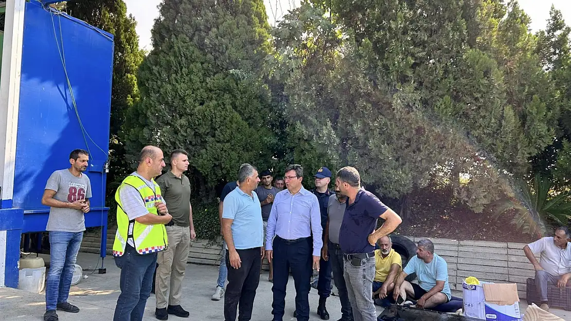 Kaymakam Şahin'den yangın çıkan işletmelere geçmiş olsun ziyareti