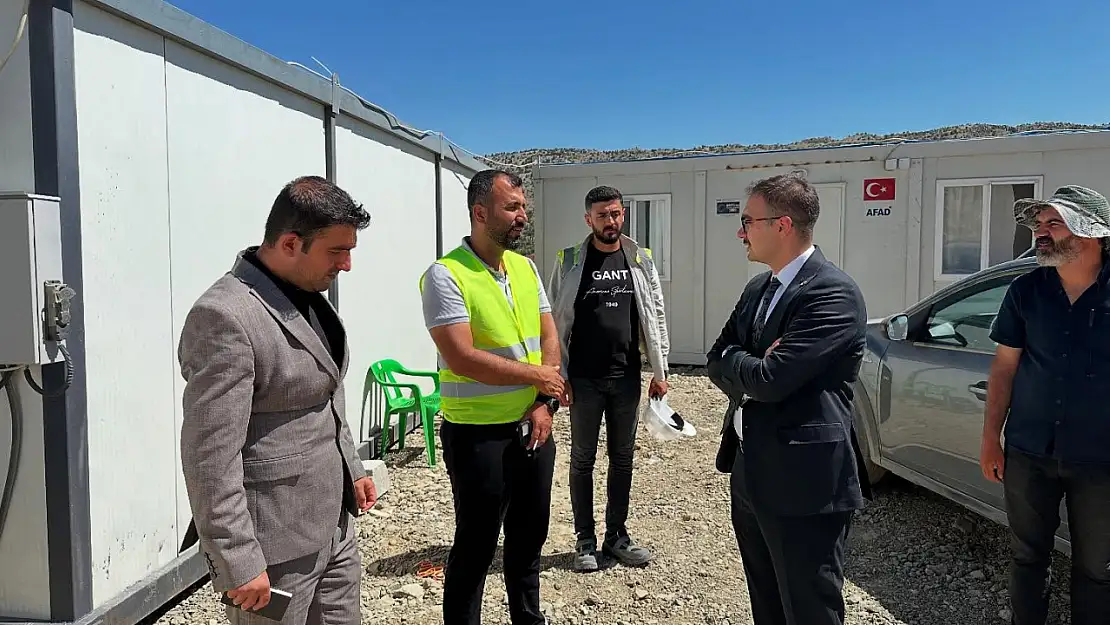 Kaymakam Yıldız Sosyal Konut inşaatlarını inceledi