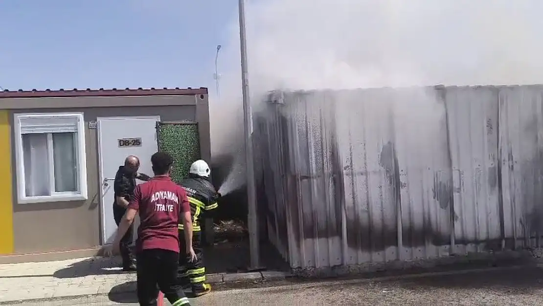 Adıyaman Konteyner Kentte Yangın Paniği