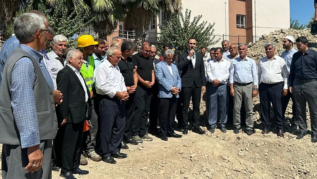 Adıyaman Samsat'ın Taşkuyu Köyünde cami temeli atıldı