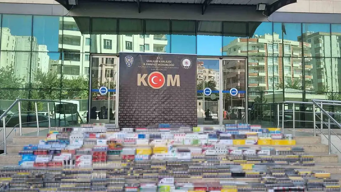 Şanlıurfa'da 55 bin paket kaçak sigara ele geçirildi: 10 gözaltı