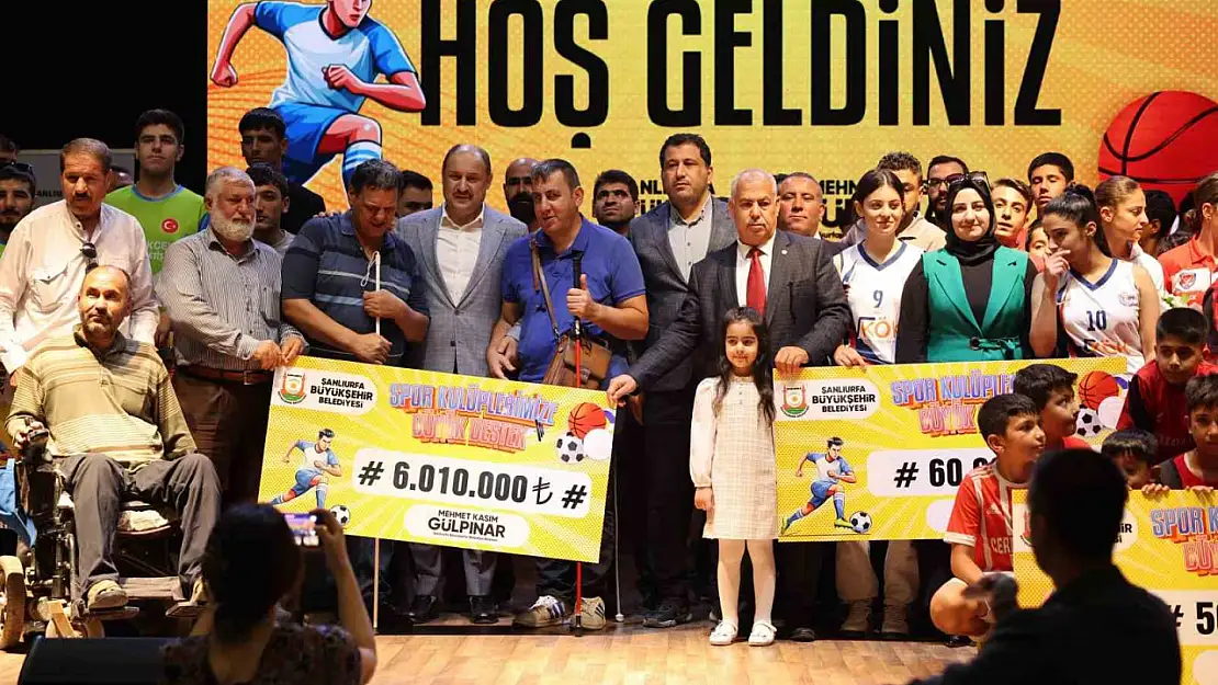 Şanlıurfa'da amatör spor kulüplerine 6 milyon lira destek