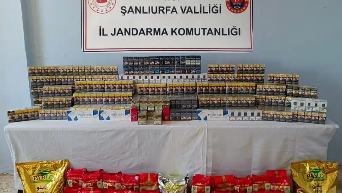 Şanlıurfa'da kaçak çay ve sigara ele geçirildi
