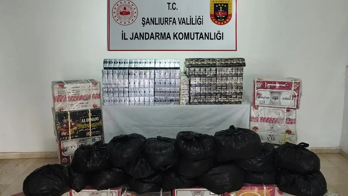 Şanlıurfa'da kaçak çay ve sigara ele geçirildi