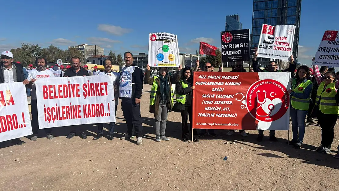 Tes-İş Sendikası Ankara'da Zordayız Geçinemiyoruz mitinginde toplandı