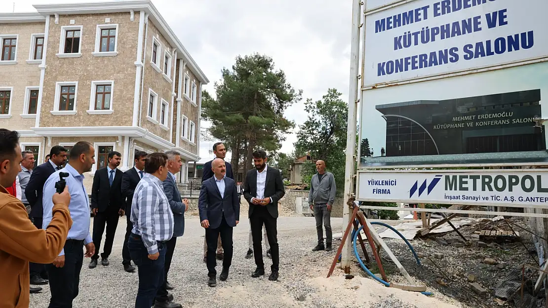 Tut Mehmet Erdemoğlu Kütüphanesi inşaatı hızla yükseliyor