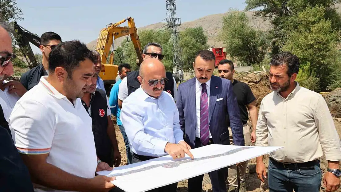Vali Varol, Havşeri İsale Hattı'nda incelemelerde bulundu