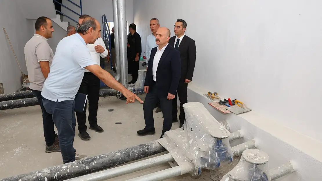 Vali Varol Ovacık köyünde Su deposunda incelemelerde bulundu