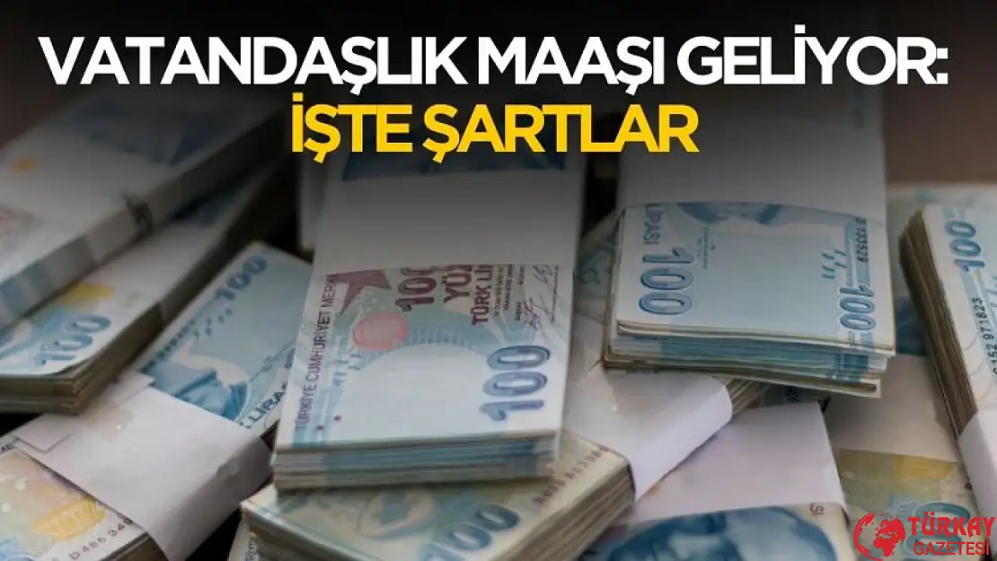 Vatandaşlık maaşı geliyor! Şartlar ve ödeme belli oldu