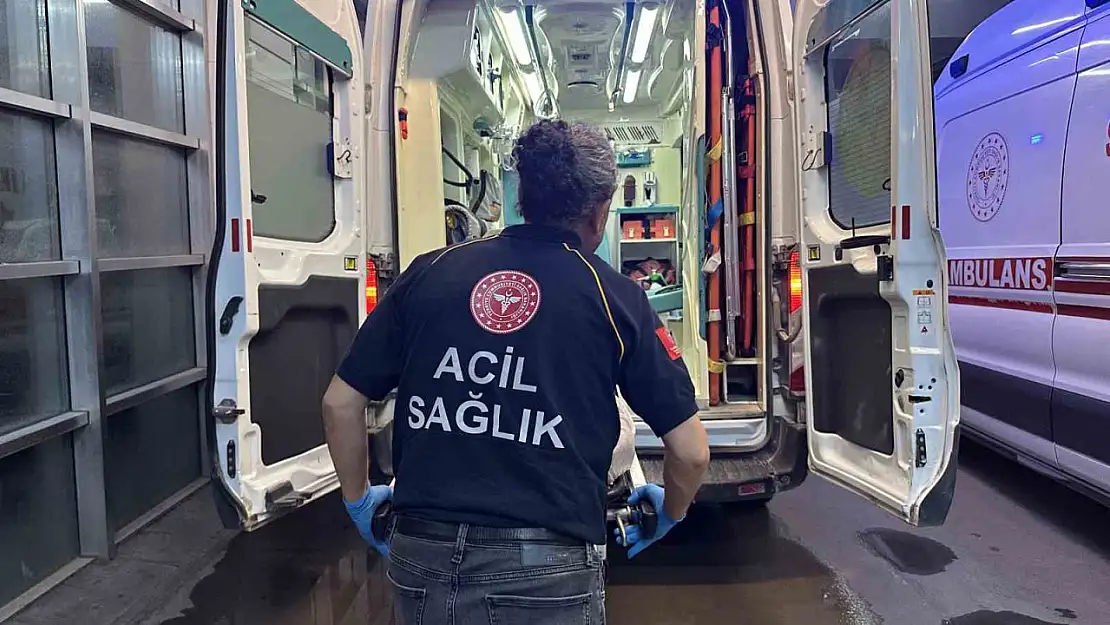 Yılanın ısırdığı kişi hastaneye kaldırıldı