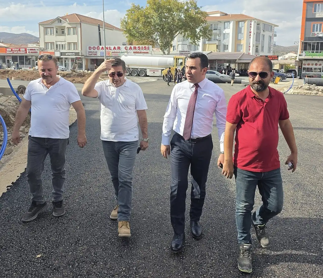 Gölbaşı'nda Adıyaman kavşağında asfalt çalışması