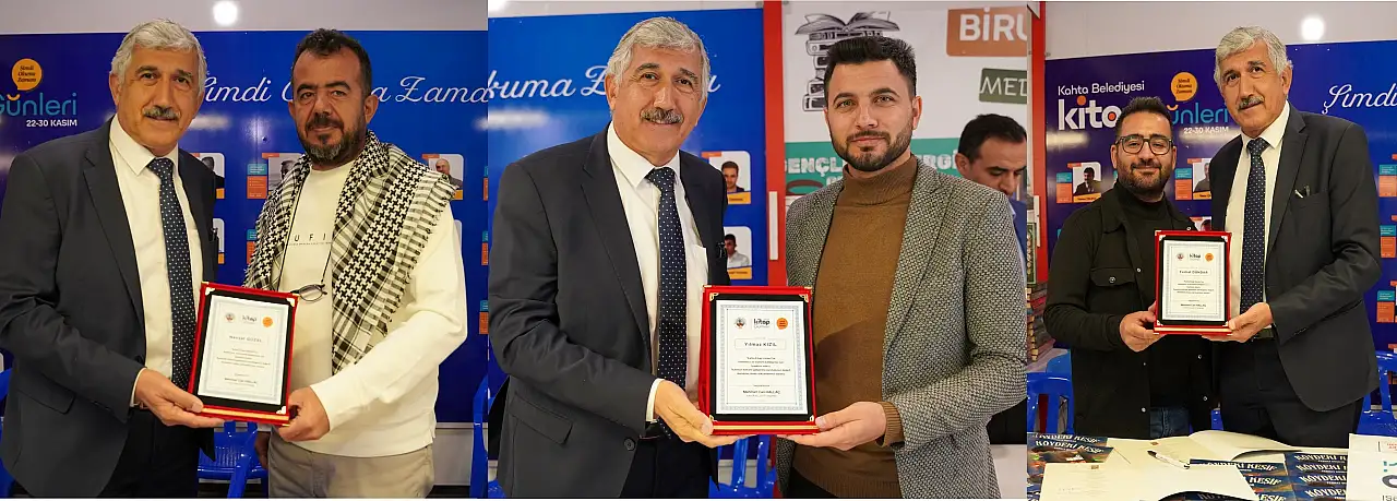 Başkan Hallaç'tan yazarlara plaket