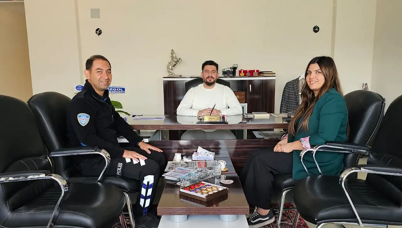 Toplum Destekli Büro amirliğinden Türkay Gazetesine ziyaret
