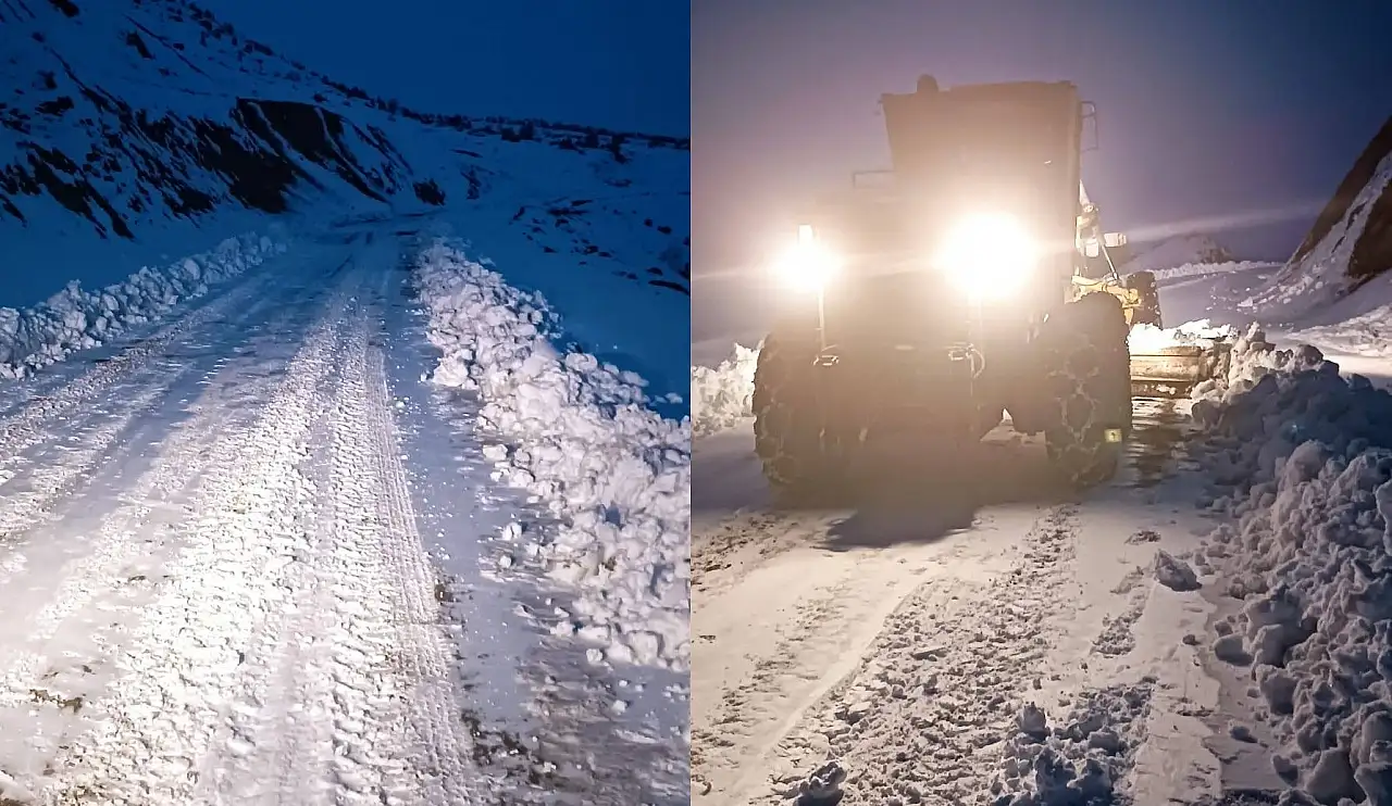 Gölbaşı'nda karla mücadele çalışmaları aralıksız sürüyor