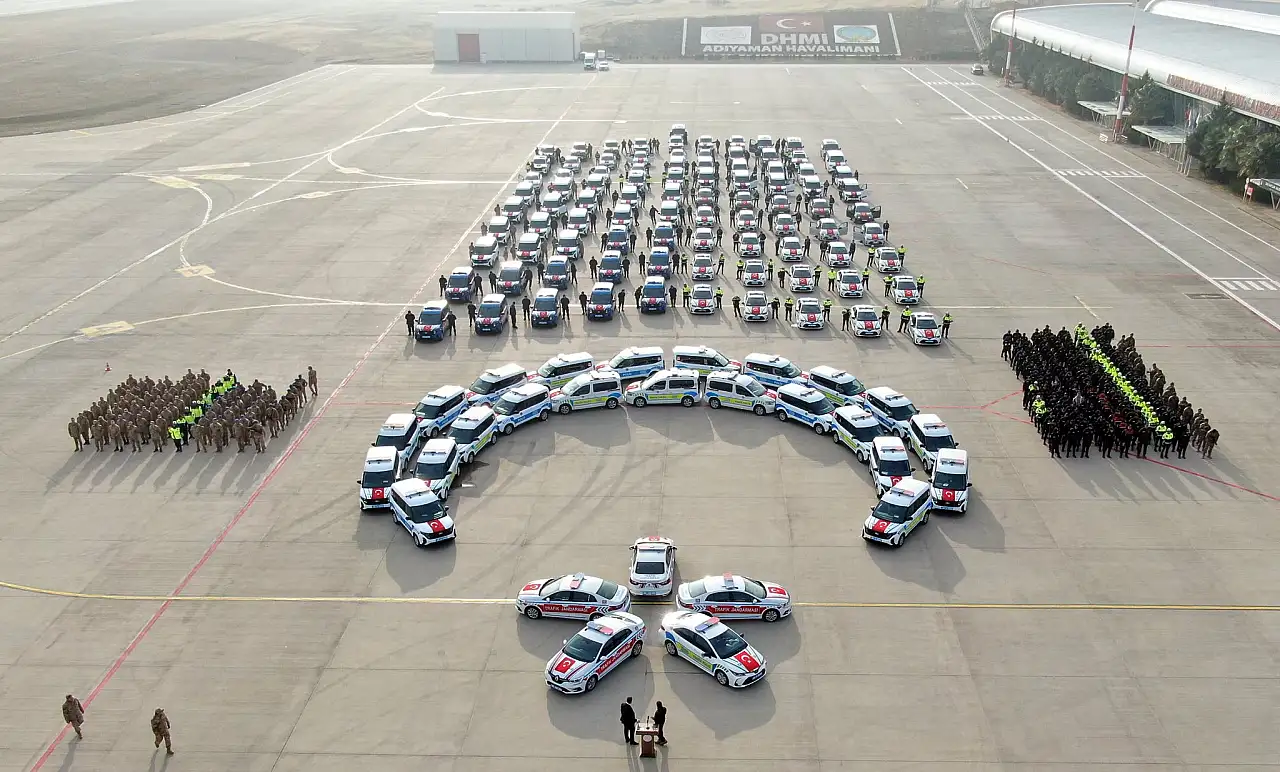 Adıyaman'ın Huzuruna Güç Katacak 116 adet yeni araç hizmete başladı