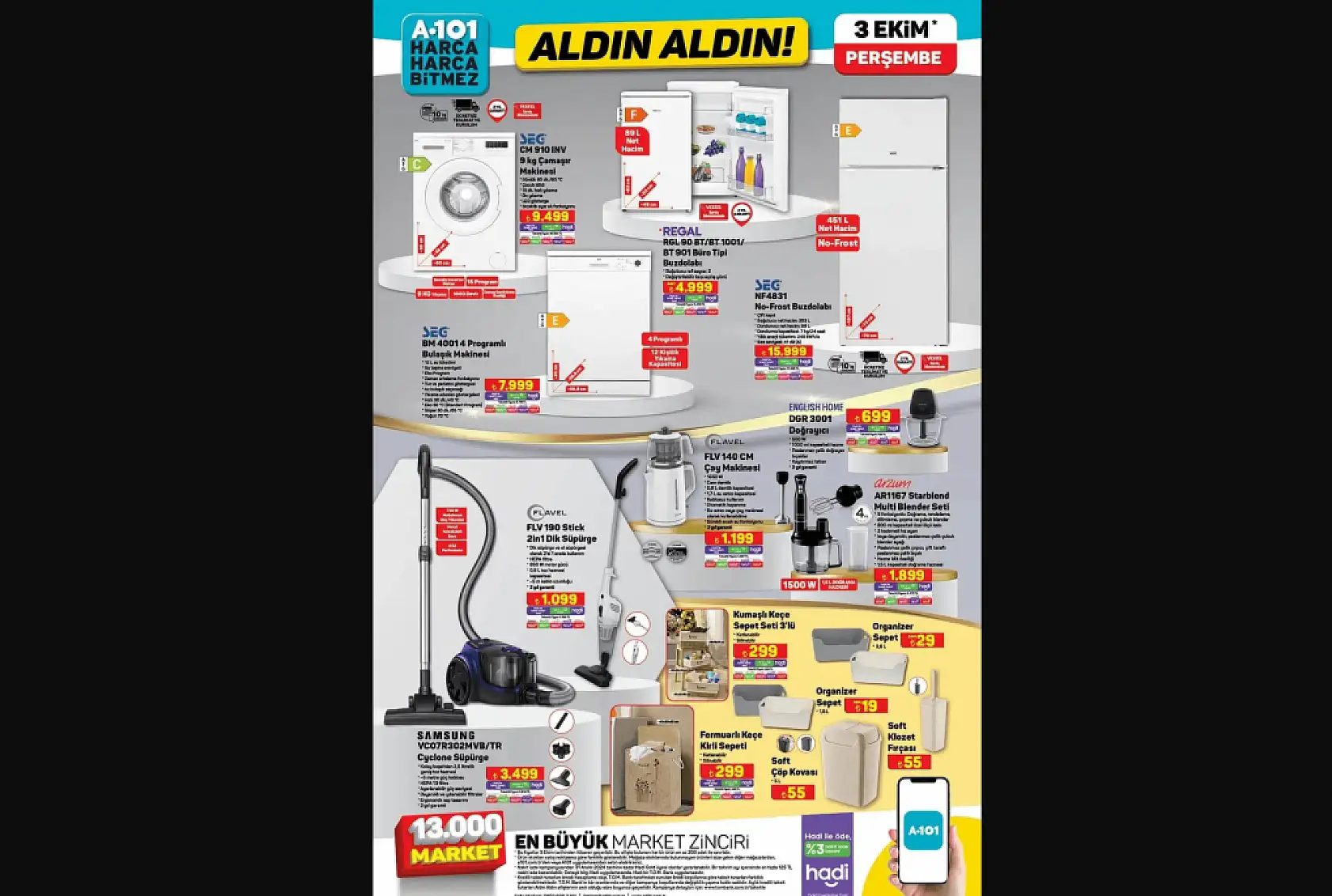 A101 10 Ekim 2024 aktüel ürünler kataloğu