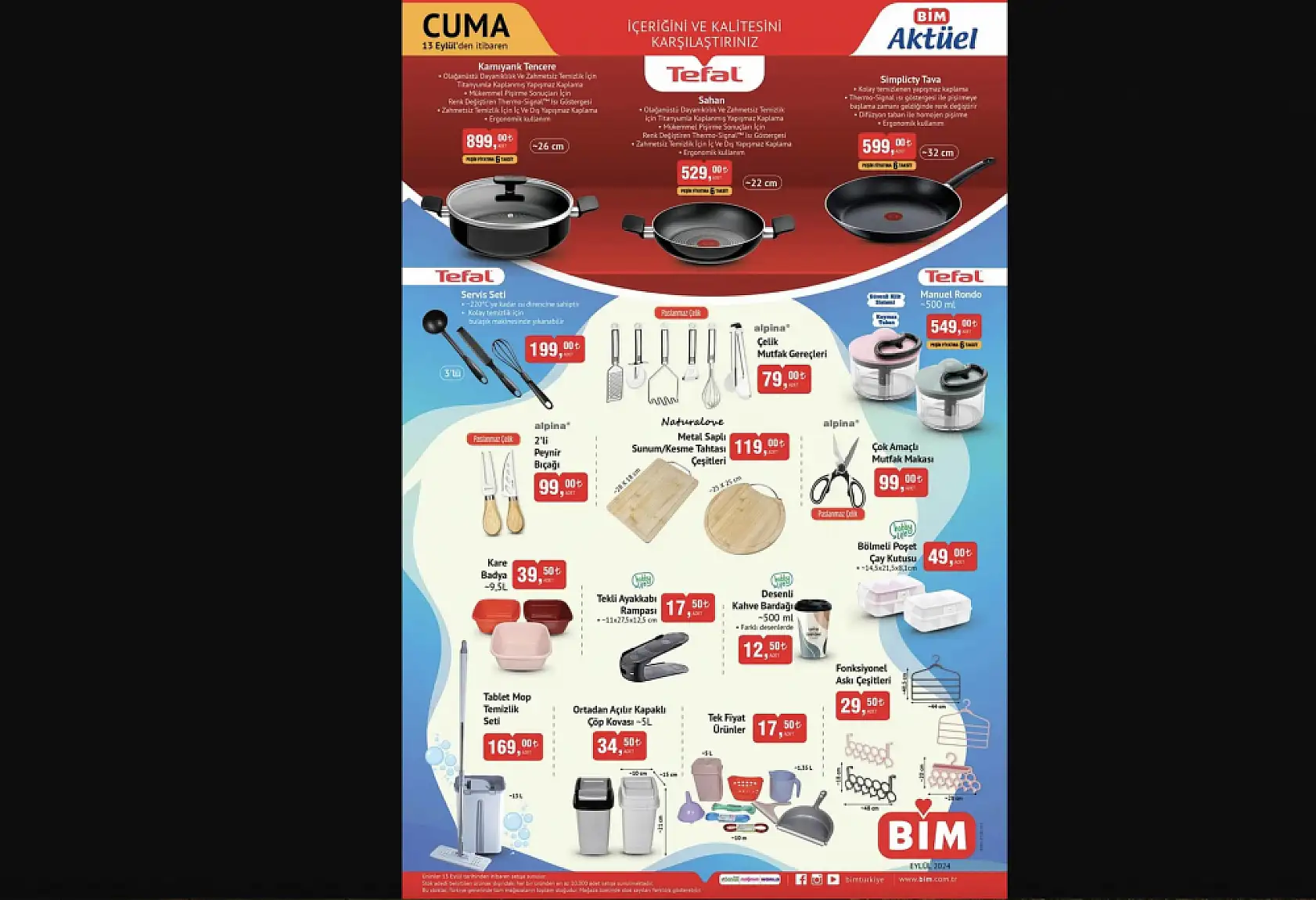 Bim 20 Eylül 2024 aktüel ürünler kataloğu yayınlandı!