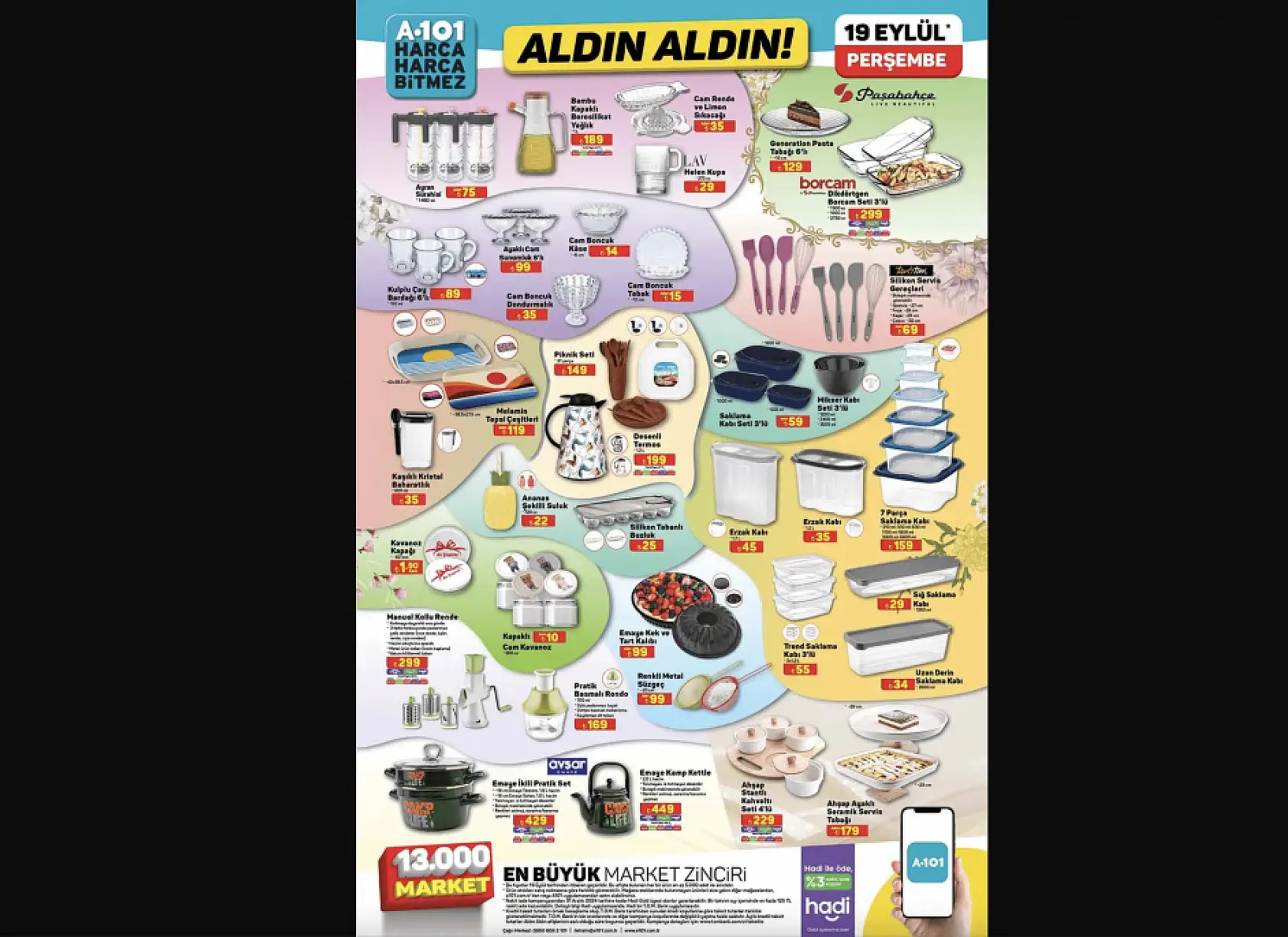 A101 19 Eylül 2024 aktüel ürünler kataloğu