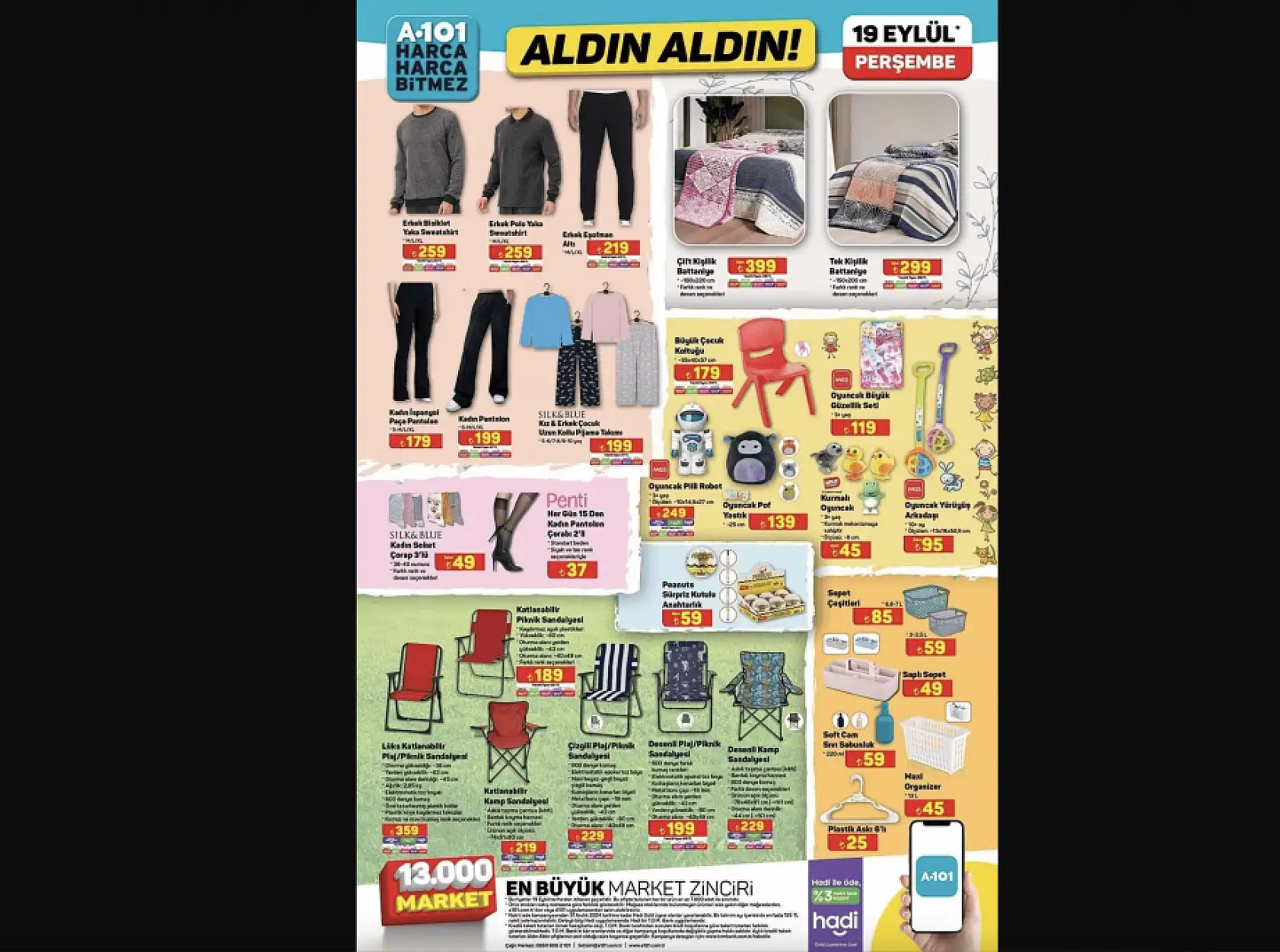 A101 19 Eylül 2024 aktüel ürünler kataloğu