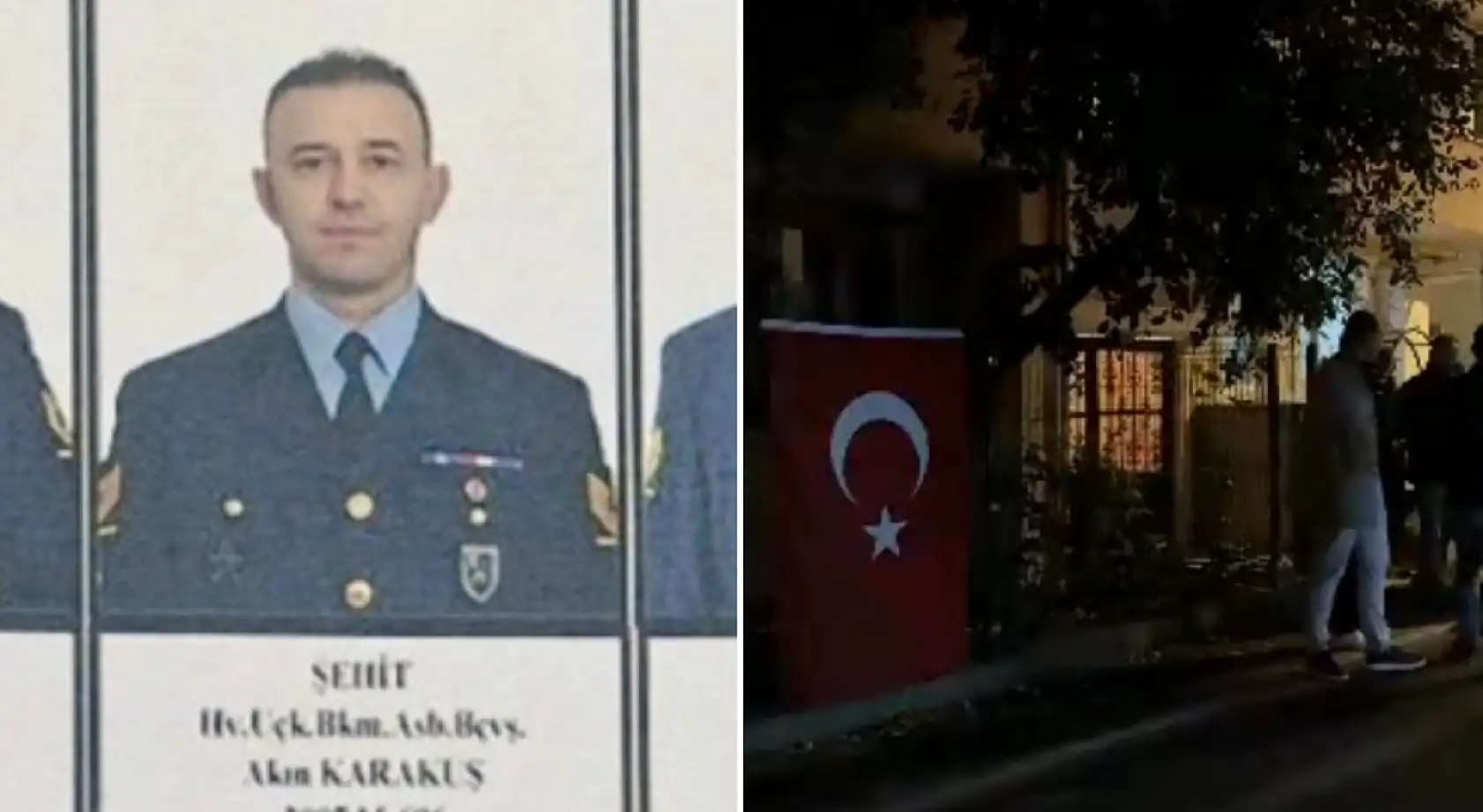 Gürcistan'da düşen uçakta şehit olan askerlerimizin baba ocaklarına bayraklar asıldı