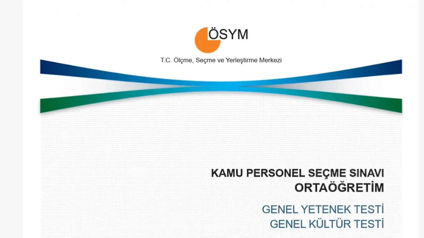 KPSS lise A B soru kitapçığı cevap anahtarı yayımlandı