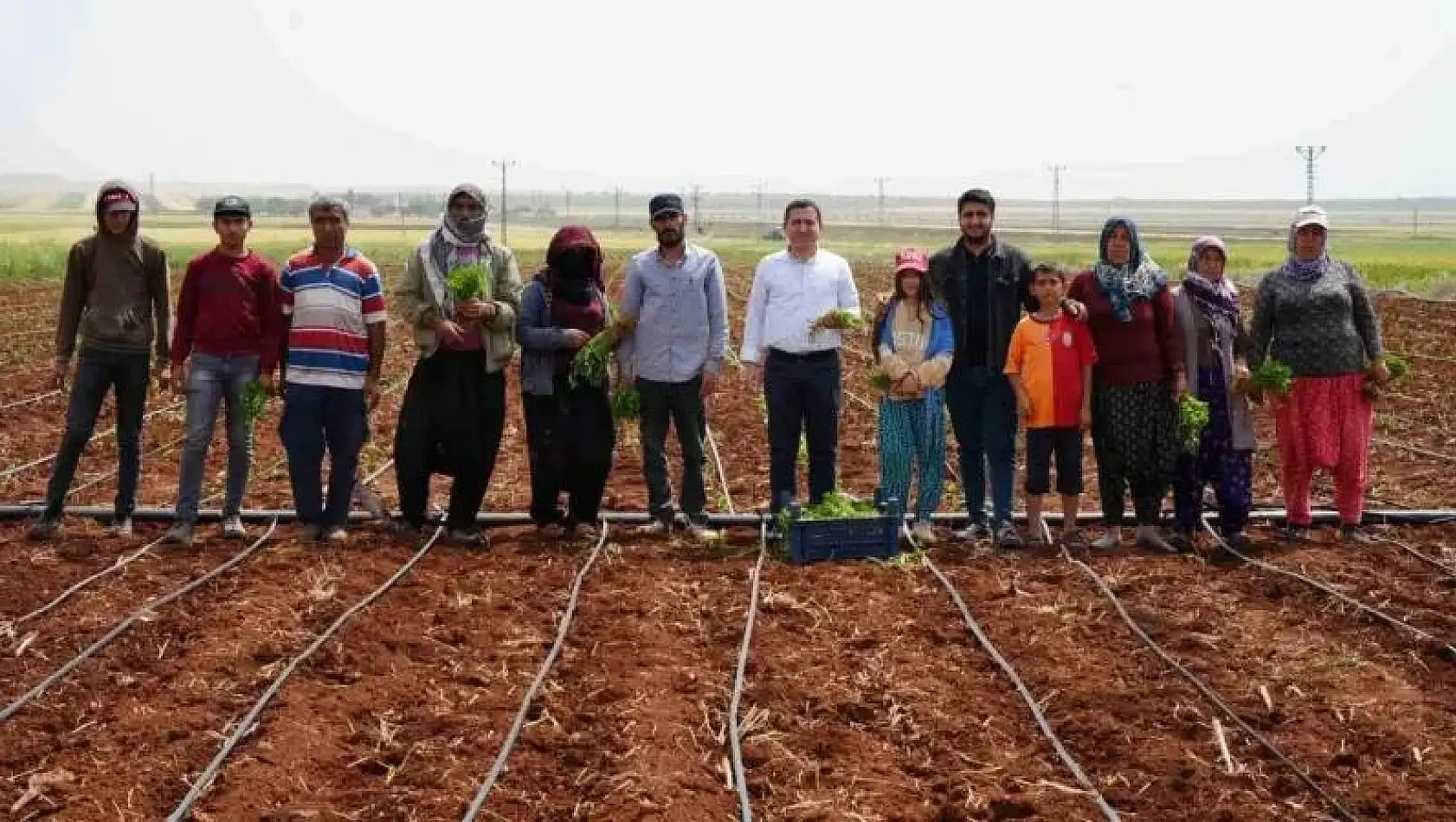 Zor şartlarda çalışan çiftçiler, 1 Mayıs'ta tarlalarını boş bırakmadı