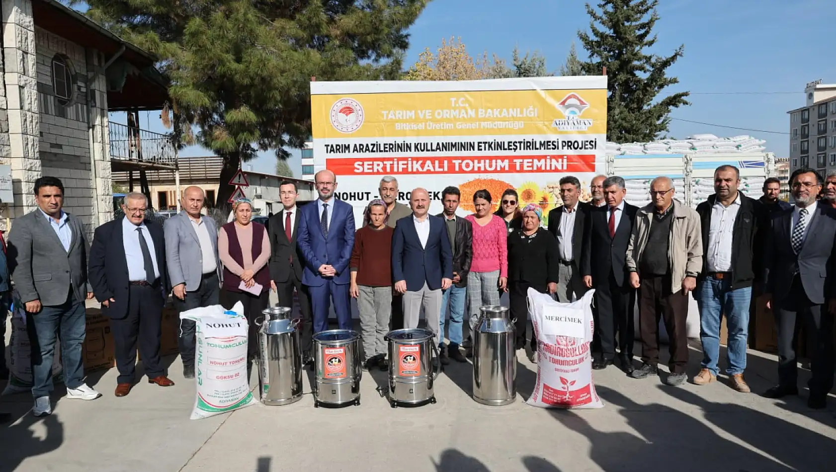 Adıyaman'da çiftçilere 488 ton nohut, 78 ton mercimek tohumu dağıtıldı