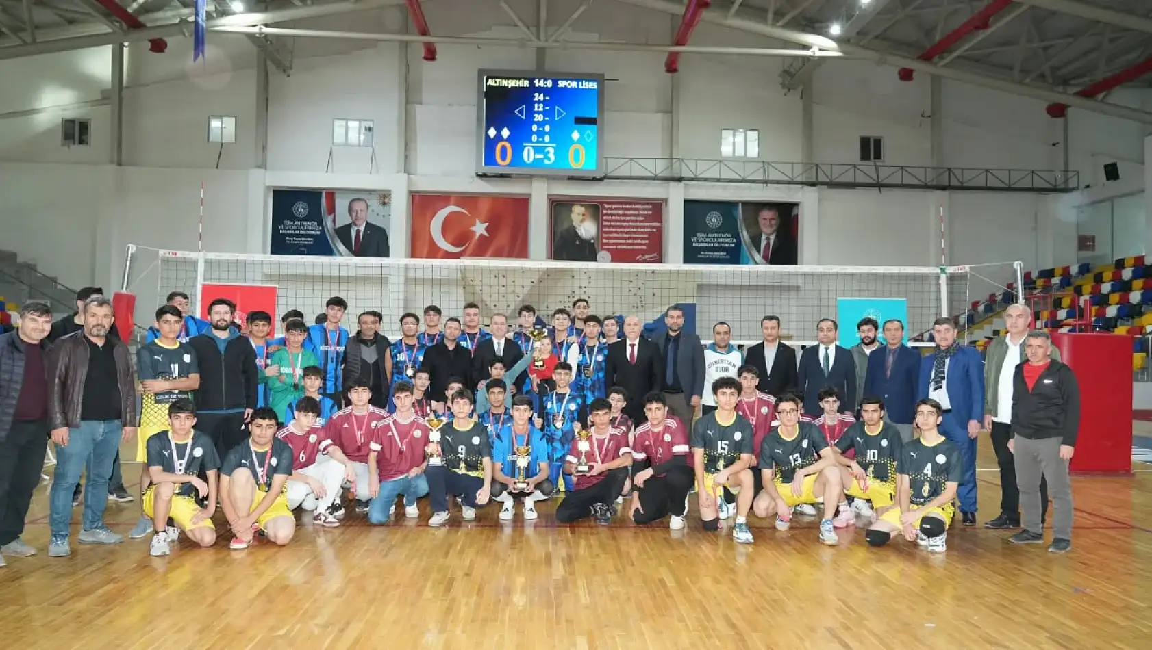 Okul Sporları Genç Erkekler Voleybol il birinciliği müsabakaları tamamlandı