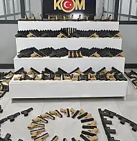 Adıyaman'da Emniyetten işyerine şok baskın: BİN adet tabanca ele geçirildi
