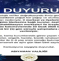 Adıyaman'da Kurs ve Eğitim merkezleri bir gün tatil edildi