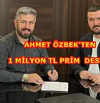 Ahmet Özbek'ten Kahta 02 Spora 1 Milyon TL prim desteği