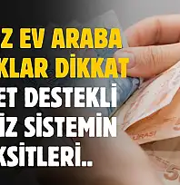 Faizsiz ev ve araba alacaklar için evim şirketlerinde aylık taksit ve geri ödeme tablosu belli oldu