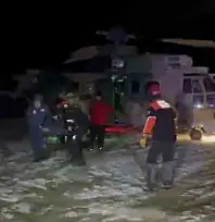 Hasan Dağı'nda mahsur kalan öğrenciler helikopterle kurtarıldı