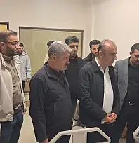 Rektör Keleş ve ilçe protokolü hastaneye kaldırılan öğrencileri ziyaret etti