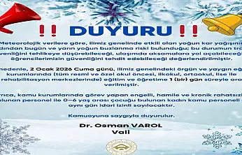 Adıyaman'da Cuma günü okullar tatil edildi