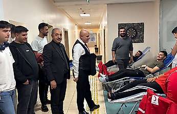 Adıyaman'da Öğrenci yurdunda 450 kişi kan bağışında bulundu