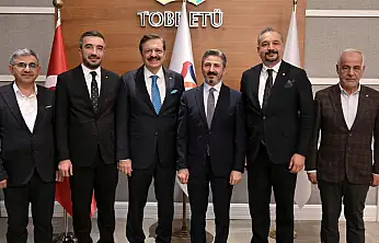 Adıyaman heyetinden TOBB Başkanı Hisarcıklıoğlu'na ziyaret