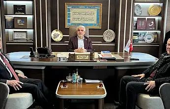 Başkan Tahmazoğlu ve Köken'den Yeni Dünya Vakfı'na ziyaret