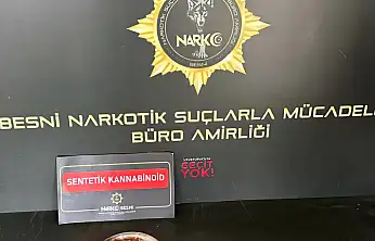 Besni'de uyuşturucuyla yakalanan şahıs tutuklandı