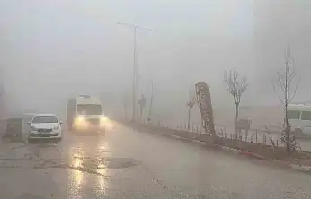 Besni'de yoğun sis etkili oldu