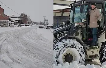 Besni Küçük Sanayi sitesinde kar temizliği