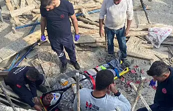 Bodrum katına düşen işçi yaralandı