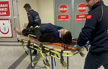 Devrilen motosikletteki kişi yaralandı