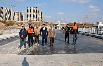 Eğriçay Köprüsü şantiye alanı incelendi