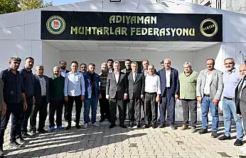 Emniyet Müdürü Nazman'dan Muhtarlar Federasyonuna ziyaret