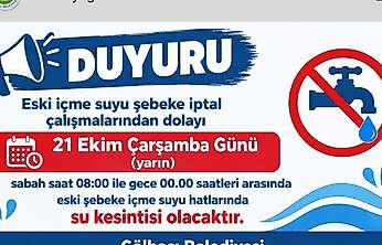 Gölbaşı Belediyesinden su kesintisi uyarısı